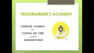 Custom Listview In Android | Android tutorial