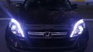 Honda CR-V lll, установлены   светодиодные ДХО + поворот.