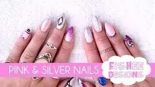 Pink and Metallic Nails by Kaycie Kyle