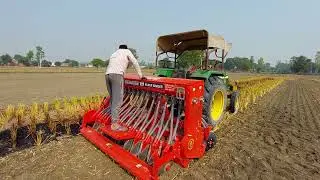 JOHNDEERE 5310 55HP TRACTOR WITH DASMESH 7FT SUPER SEEDER MACHINE BEST FIELD PERFORMANCE JOHNDEERE