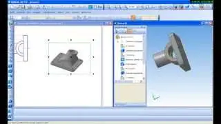Коmpas-3D. Вставка цветной модели в чертеж.