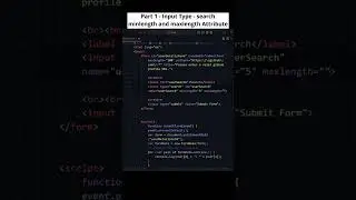HTML Input Type Search - Minlength and Maxlength Attribute! 