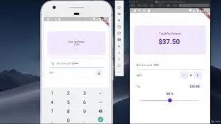 64  Flutter Tip Calculator   Building the Split Row  APP   Build a Flutter Tip Calculator App