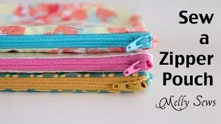 How to Sew a Zipper Pouch - Easy Beginner Sewing Project