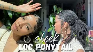♡ SLEEK LOC PONYTAIL | no retwist | therealcholey