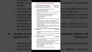 CTET Syllabus 2021 || Paper 1 || CTET Primary Level Syllabus 2021 || English Medium Syllabus 2021