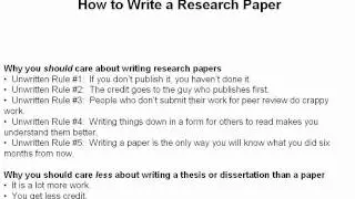 How to Write a Scientific Research Paper- part 1 of 3