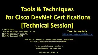 Tools & Techniques for Cisco DevNet Certifications [Eng]