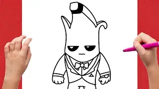 How to Draw Secret Agent Peely from Fortnite