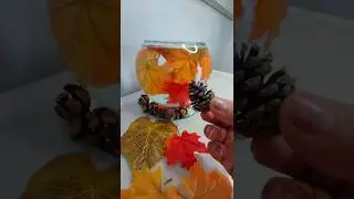 Con velas flotantes hermoso centro de mesa para Otoño 🍁🍂 #homedecor #diy #hazlotumismo