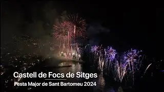 Castell de Focs de Sitges 2024 a vista de Dron