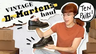 Vintage Dr Martens Haul | 10+ Pairs | Unboxing | How I Take Depop Photos + A Little Vlog