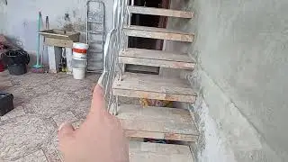 escada pre moldada -RETA+CORRIMAO