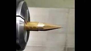Обработка конуса на токарном станке с ЧПУ. Заготовка латунь. полигональное точение 