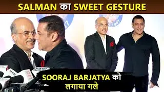 Salman Khan's Sweet Gesture, Hugs Director Sooraj Barjatya During Interview| Dono Premiere