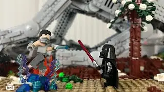 Lego Darth Vader v Starkiller winter forest battle moc #starwars #lego