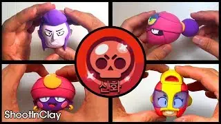 All mythic brawler collection (max, mortis, tara, gene) - brawlstars clay art