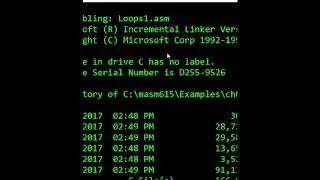 Assembly Tutorial Loops with Arrays Print an ArrayLec26