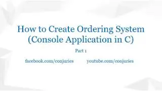How to Create Ordering System (Console Application in C) • (Filipino) • Part 1