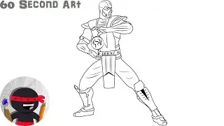 How To Draw Sub-Zero | Mortal Kombat