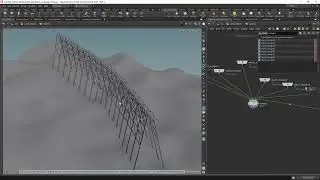 Houdini procedural truss bridge
