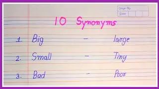 10 Synonyms in English 