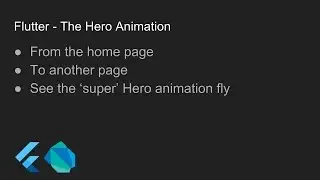 Flutter - The Hero Animation