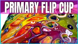 Acrylic Pour Painting - GORGEOUS Cells! PRIMARY and Purple!