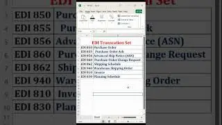 #EDI Transaction Set ❤️