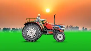 Tractor Running animated video Green Screen in HD (1920x1080) (Mahindra Arjun)