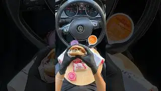 ASMR eating burger, fries and chicken in the car! 🍔🍟🍗#shorts #viralchannel #asmr #foryou #food