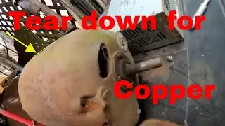 Big copper motor tear down for copper