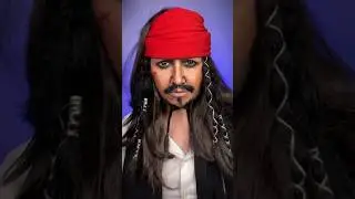 Капитан Джек Воробей 🏴‍☠️ #грим #косплей #капитанджекворобей #пиратыкарибскогоморя #макияж #makeup