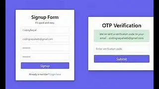 Login & Signup Form with Email Verification using PHP and MySQL