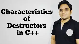 Characteristics of Destructors In C++ | Hindi | Important Points