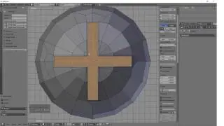 Modeling a plus screw head in Blender