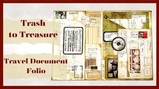 TRASH TO TREASURE - TRAVEL DOCUMENT FOLIO - VINTAGE STYLE 