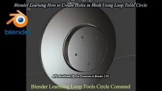 Blender Learning Quick Tip - Use Loop Tools Circle command to create holes in Mesh 