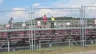 Hungaroring 2014 Formula1 sound check behind Gold3 tribune.