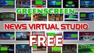 [GreenScreen Studio ALL IN ONE] News Studio - Broadcast Background - TV Studio - Virtual Studio