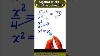 Algebra Tricks || Find the value of X || @Sky Struggle Education || #short