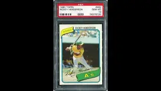 PSA Keeps Pop Controlling the Rickey Henderson Rookie Card