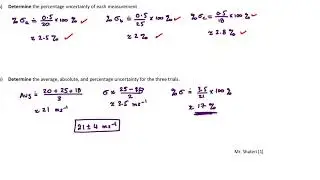 Practice questions - Uncertainties in measurements - systematic and random uncertainties