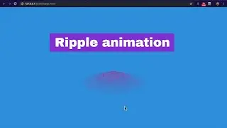 Ripple Animation Using  HTML & CSS Only! in 5 minutes!  [HTML and CSS TUTORIAL]