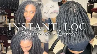 LOC DIARIES | INSTANT LOC MAINTENANCE | RETWIST, EYEBROW WAXING, SWEETS, & MORE
