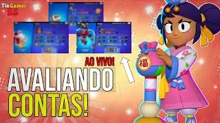 FAMOSA LIVE DE SÁBADO | ANÁLISE DE CONTAS E SKINS DE PERFIL | TIA GAMER | SUPERCELL | BRAWL STARS