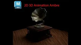 3D Gramophone model \\animation Maya 2024.....