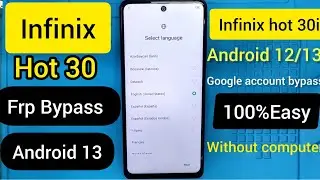 Infinix hot 30 frp bypass,infinix x6831 Google account bypass,Hot 30i frp bypass,