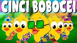 Cinci bobocei | Five Little Ducks Song în română | Cantece pentru copii cu ratuste