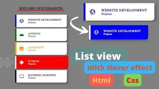 UI Style List View Design - With Cool Hover Effects | Html And Css Only ||